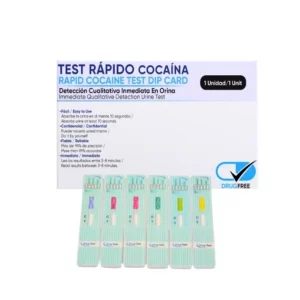 Test de cocaína en orina de detección rápida con tarjeta de inmersión (pack 10 unid)